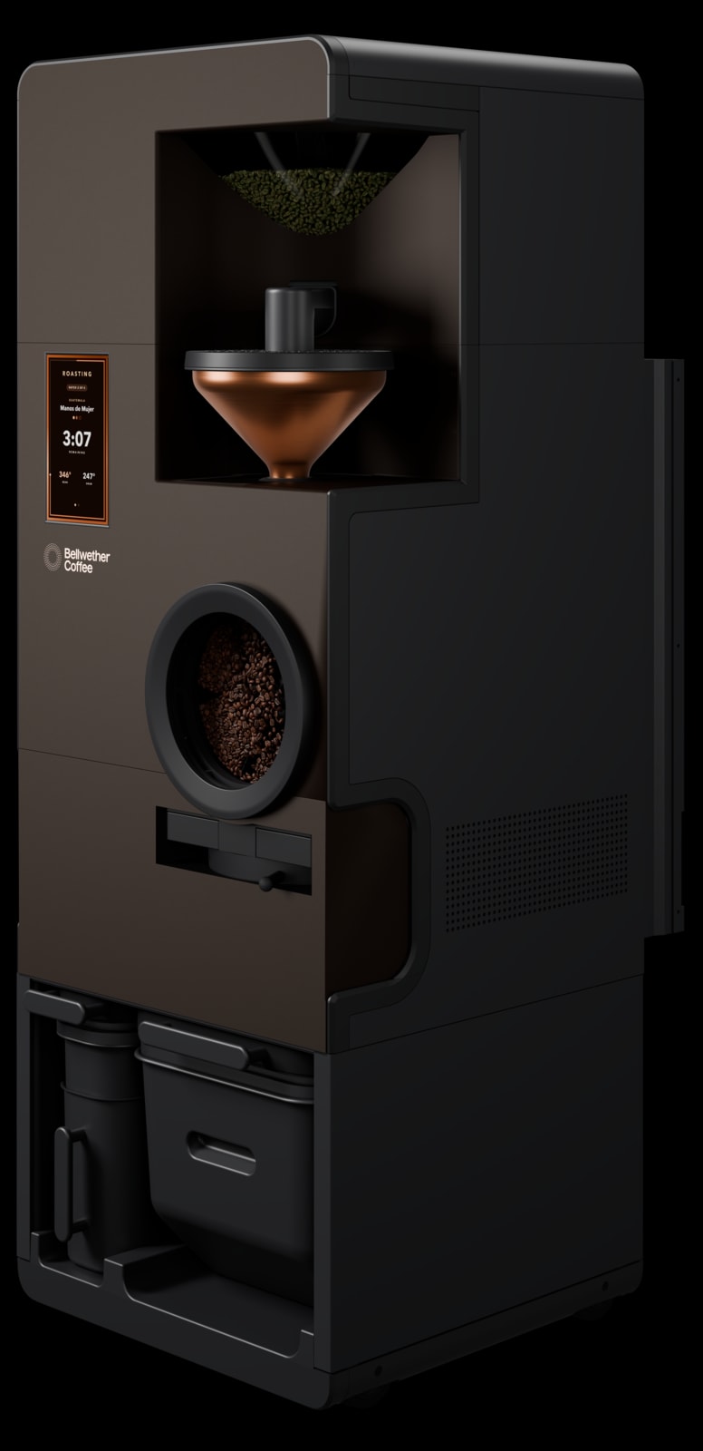 Deep Bronze Shop Roaster with autoloader and base cabinet