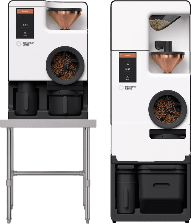 Bellwether Shop Roaster and Continuous Roasting side by side